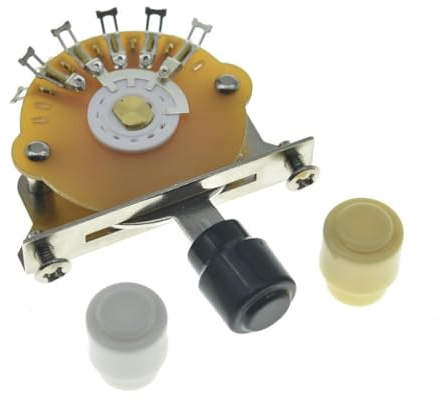 Dopro 4-Wege-Gitarren-Klingenschalter Pickup-Wahlschalter für ST/Tele/E-Gitarren, 3 Zylinderspitzen
