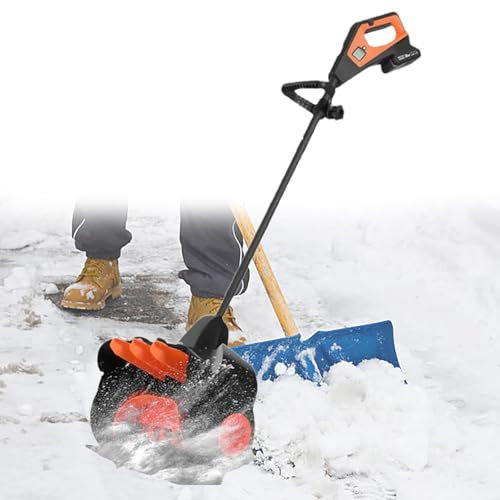 Beachtiful Spazzaneve Elettrico, Pala da Neve DC 21V, Design Migliorato, Ricaricabile Senza Fili, Leggero, Larghezza 41 cm, profondità 15 cm, Distanza di Lancio 10 m, Pala da Neve Elettrica