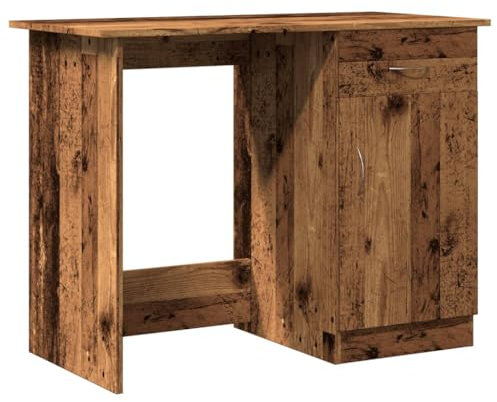 vidaXL Schreibtisch Altholz-Optik 100x50x76 cm Holzwerkstoff, Computertisch, Bürotisch, Arbeitstisch, Computertische, Bürotische, Arbeitstische