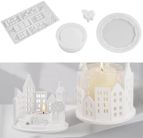 Stampi in silicone per case, stampi in silicone per la casa, portacandele per la colata, stampi in silicone per colata, stampi in gesso per colata, stampi in silicone fai da te