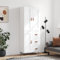 Highboard Hochglanz-Weiß 69,5x34x180 cm Holzwerkstoff,Elegantes HochglanzSideboard mit viel Stauraum für Dein Wohnzimmer Schränke