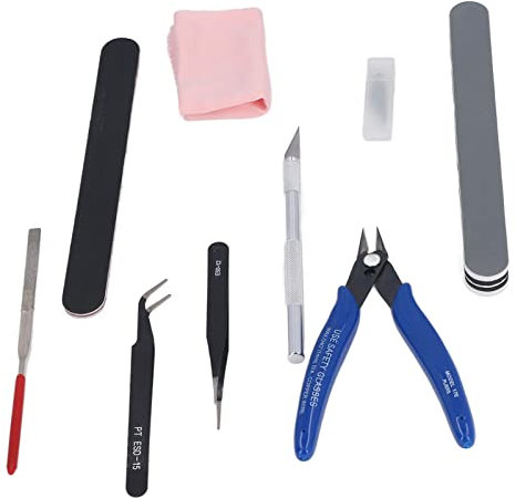 Tite d'outils d'imprimante 3D, Outil de Déburrication 3D, Pince, Pincements, Fichier, Couteau de Sculpture avec Boîte d'outils de Modèle de Rangement Kit d'outils