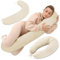 Totsy Baby Stillkissen XXL Schwangerschaftskissen 190 cm - Pregnancy Pillow Body Pillow Seitenschläferkissen Schlafkissen Lagerungskissen Kissen mit Bezug aus Musselin