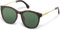 kunchu Sonnenbrille-Damen-Groß-Brillert-Frauen-Retro-Square -Trendy- Klassisch-UV400-Schutz-Ultraleicht-Runde Leopard dunkelgrün