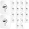 20 Pcs Adhésifs Pour Cadre Photo, Ni Clou Ni Vis Extra Fort, Vis Adhésives Extra Fortes, Vis Adhésives Murales, Crochets Autocollants Sans Perçage, Transparents, Pour Cuisine, Salle De Douche