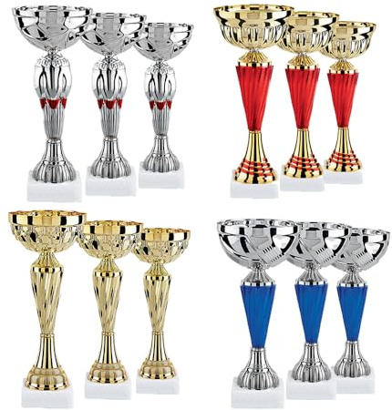 Générique Lot de 12 Coupes Trophées Récompenses 19 à 22 cm - FSL1226