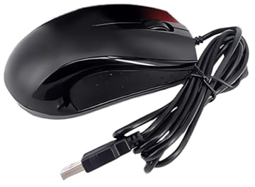 YiQinzcxg Ratón óptico con cable de alta precisión, 800 DPI, rueda de desplazamiento, puerto USB PS2 para control industrial, oficina, uso doméstico, rueda de desplazamiento