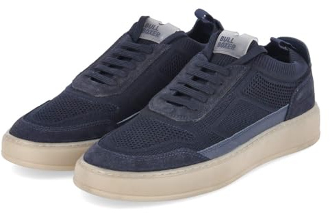 BULLBOXER 7NO0270101 4100 Herren Sneaker Low Leder & Textil in blau - Gr. 41