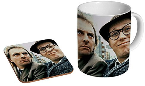 Rik Mayall Richard Bottom Tasse à café en céramique + sous-verre Coffret cadeau