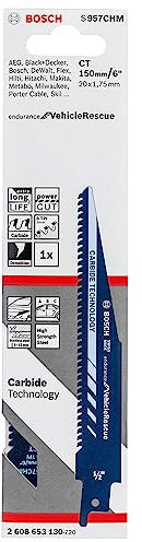 Bosch Professional Säbelsägeblatt S 957 CHM Endurance for VehicleRescue (für Metall, 150 x 20 x 1,35 mm, Zubehör Säbelsäge)