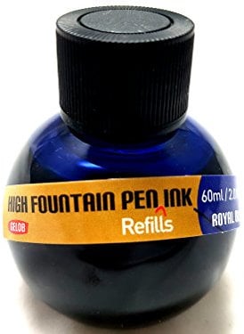 Fountain Pen Ink, Highlighter Refill. Bottled Ink 9 Colors, Arts and Crafts, Calligraphy (Royal Blue)