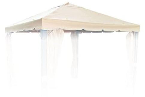 BURI Pavillion Ersatzdach Natur für 3x3 Pavillon Pavillondach Partyzelt Dachplane