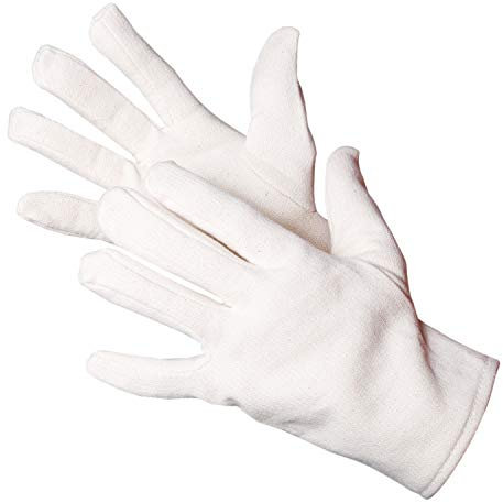 Jah 605 Baumwollhandschuh 12 Paar oekotex Jersey mittelschwer natur Gr. 10