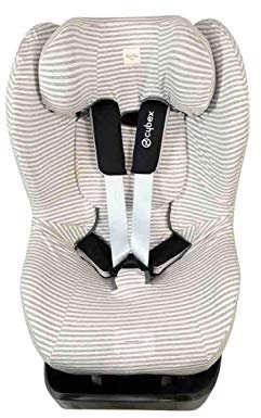 Fundas BCN ® - F132/0393 - Funda de Algodón para Silla de Coche Cybex ® Sirona ® M2 I-Size, Sirona ® S I-Size y GB Vaya ® I-Size - Estampado Kodak Stripes