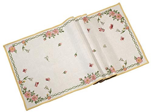 Villeroy & Boch – Spring Fantasy Tischläufer XL New Flowers Bunt, Maschinenwaschbar, Gobelin Läufer Frühling Blumen groß, Unterleger Tisch, Baumwolle, Polyester