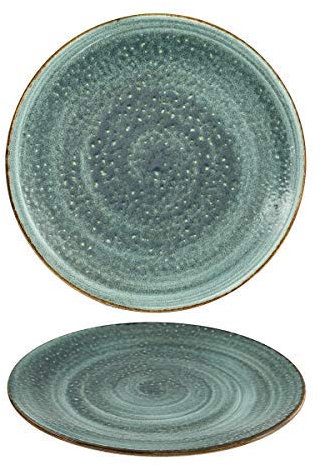 summa - Plato Llano diámetro 25cm Turquesa (Mediano). Set 6 Unidades. Vajilla Moderna de Color | Colección Moon. Uso en casa, Restaurante y Fiestas