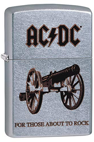 Zippo – Sturmfeuerzeug, AC/DC® Album Cover for Those About to Rock“, Color Image, Street Chrome, nachfüllbar, in hochwertiger