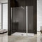 AICA paroi de douche pivotante 160x200cm+40x200cm paroi latérale à l'italienne avec un retour
