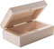 Small Rectangular Wooden Box with Lid & Bolt Closure | 10 x 6 x 3.7 cm | Gadgets Trinket Keepsake Memory Jewellery Gift Craft Storage Box | Unpainted & Untreated Plain Linden