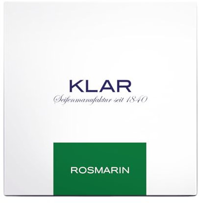 Klar Seifen Badeseife Rosmarin 150g, Cosmos zertifiziert, palmölfrei, geeignet für normale Haut, Seife, 11018