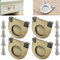 CTRICALVER 4 Stück unsichtbare Griffe|35mm Knöpfe Küche Schrank Schrank Schublade Türgriffe |ziehen Griff mit Schrauben| Horizontale Küchenschrank Hardware Schubladengriff（Bronze）