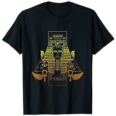 Tutanchamun und ägyptischer Pharao mit Anch und Horusauge T-Shirt