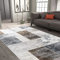Carpetilla Designer Teppich Palmas Kariert in Marmor Optik Meliert Beige Kästchenmuster Grau Braun (80x150 cm)