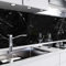 danario Crédence Adhésive pour Cuisine | Protège Mur Cuisine | Mural Décoratif Autocollant | 0,37 mm | Opaco | Noir marbré - 60cm x 500cm
