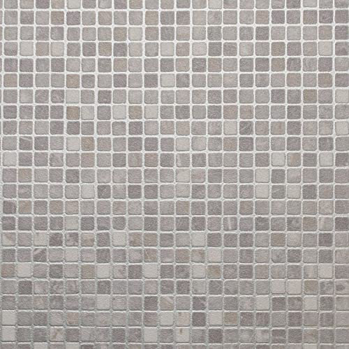 247Floors Stone & Tile Effect Tasman Vinyl Flooring Realistic 3.8mm Slip Resistant Foam Backed Lino (Grey Stone Mosaic, 2m x 2m)