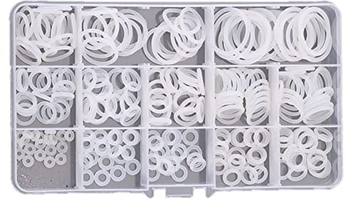 CONPHERON 260 Stück O-Ring-Dichtungs-Set Nylon-Unterlegscheiben-Dichtungen Sortiment Set in 13 Größen M2-M21 mit Aufbewahrungsbox