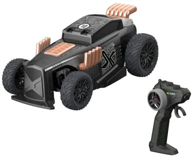 Exost Voiture Télécommandée 2,4 Ghz, Mad Rodz, Conçue pour la Vitesse, Batterie Rechargeable, Jouet Enfant, Dès 5 Ans, 20286, Couleur Noire et Dorée, Mad Rodz