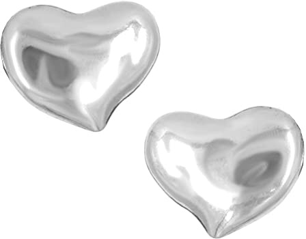 Pendientes mujer plata de corazones. Naau es un modelo de pendientes de presión muy fáciles de usar
