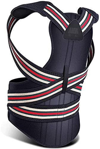 Orthopädisches Korsett zur Haltungskorrektur für Kinder, Rückenstütze, Skoliose, Schlüsselbein, Stützgürtel, Taillentrainer, Unisex (Color : Black, Size : Xxx-Large) (Black Medium) Double the comfort