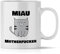 mindmonkeys® Tasse mit Spruch Miau Motherfucker Katze für Katzen Liebhaber Katzenbesitzer zum Geschenk Geschnekidee zum Geburtstag Vatertag Keramik 300 ml