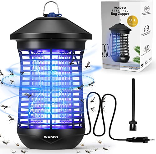 WADEO 20W 4200V zanzariera elettrica, lampada antizanzare con sensore di luce integrato, antizanzare elettrico impermeabile IPX4 di alta qualità, ideale per casa, giardino, patio, camera da letto