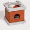 zalati Dollhouse Hot Stove Miniature Gypsum Kitchen Equipment Model for Displaying Home-Style Decoration