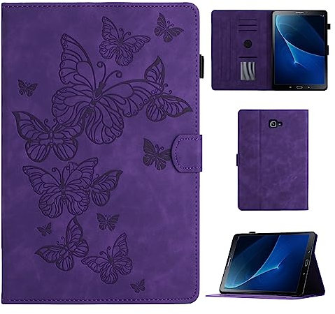 CASAFUNY Funda para Samsung Galaxy Tab A6 10.1'' 2016 Case Carcasa para SM-T580 / T585 con Auto-Sueño/Estela para Galaxy Tab A 10.1 Pulgada 2016, Púrpura