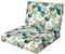 PillowPrim, Stulhkissen, Kissen für Rattansessel, Outdoor, Auflage, Palettenkissen, Sitzkissen, Rattanmöbel, Weiße Blumen, 70 x 70 cm