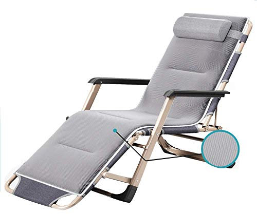 Eisen Klappstuhl Liege Lounge Lesen Outdoor Camping Wohnzimmer Hause Liegestuhl Mit Pad Grau