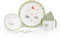 Danielstore Vajilla Bebé 5 Piezas | Apta Microondas y Lavavajillas | Libre de BPA | Incluye Plato, Cuenco, Cubiertos y Vaso con Pitorro, Juego de 5 Piezas | Babero incluido (Australia verde)