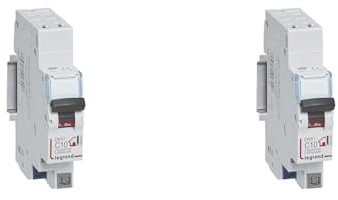 Legrand - Disjoncteur Phase + Neutre - 10A - bornes automatiques - 1 module