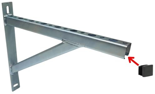 Schwerlastkonsole Wandausleger Wandträger Schwerlastträger Träger Schienenkonsole, Auslegerkonsole, Regalbodenträger, verzinktem Stahl, 400-900 mm (700 mit endkappe)