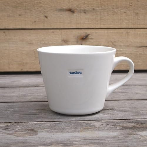 Keith Brymer Jones - Welsh/Cymraeg Word Range - Standard Ceramic White Mug - tadcu (Blue) - 350ml - Gift Boxed