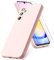 Vansdon Cover Compatibile con Samsung Galaxy A25 5G, 2 Pellicola Protettiva in Vetro Temperato, Gomma Gel di Silicone Liquida Antiurto Custodia - Rosa