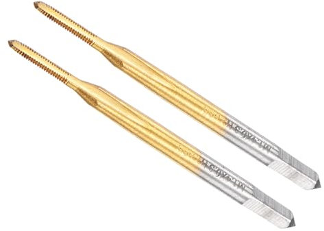 CoCud Taraud Filetage, Taille Du Filetage M1.4 x 0.3, 3 Rainures Droites, Acier Rapide, Outil de Réparation pour Taraudage - (Pour Taraudage de Acier Inoxydable, Cuivre), 2 Pièces