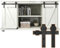 ETIASQSA 6FT/183cm Schiebetürbeschlag Mini Schiebetür-Hardware-Kit für Doppeltüren TV-Ständer, Kleiner Kleiderschrank (Keine Schranktür)