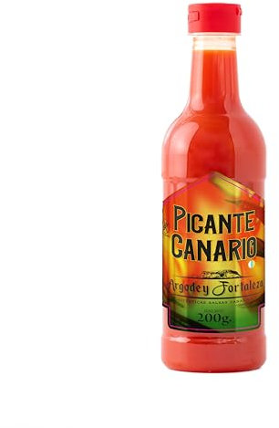 Argodey Fortaleza Picante Canario 200g | Sauce piquante canarienne | Sauce pour poisson | Sauce pour viande | Sauce pour légumes | Sauce rouge épicée | Condiment épicé