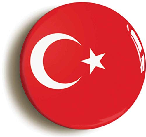 Turkey National Flag Fridge Magnet (Circular 2inch / 50mm Diameter)