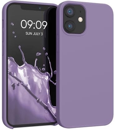 kwmobile Case Compatible with Apple iPhone 12 mini Case - TPU Silicone Phone Cover with Soft Finish - Violet Purple