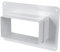 Vent Systems Conector de canal rectangular de 120 x 60 mm – Cuello de entrada de tubo – Calefacción, refrigeración, ventilación – Adaptador de canal del sistema HVAC – Placa de pared de acoplamiento